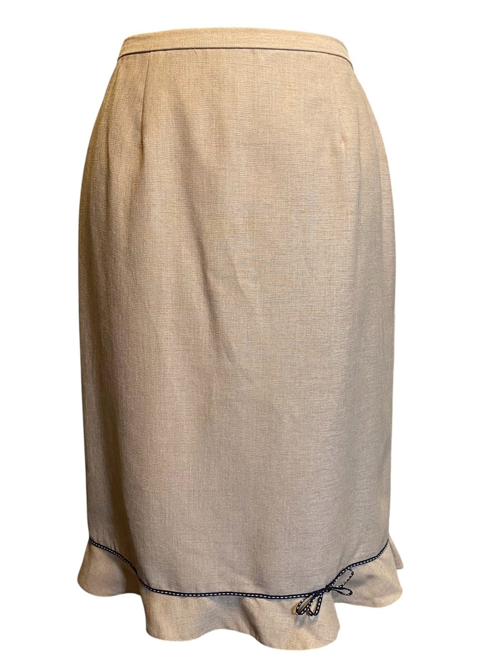 David Warren New York Retro Khaki Pencil Skirt Women’s Size 6